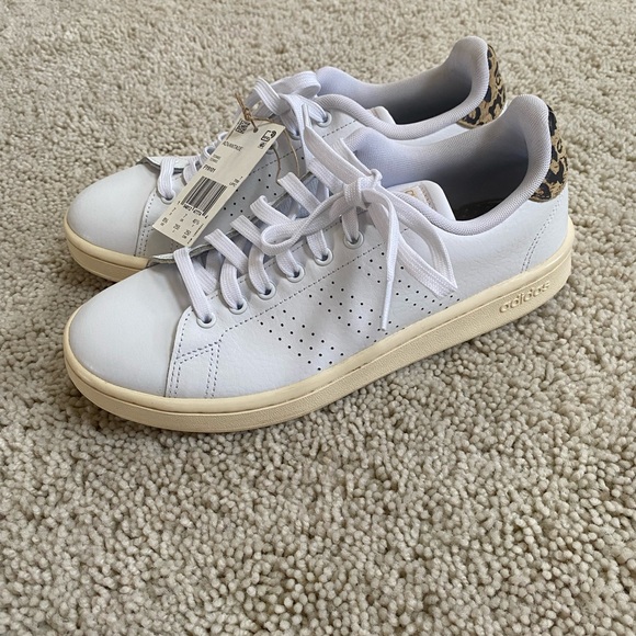 Adidas Cloudfoam Advantage white w leopard shoes - Picture 3 of 9